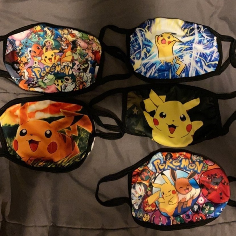 5 Pokémon face masks